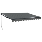 Tenda da Sole Retrattile Antracite 3,5x2,5m Tessuto e Alluminio
