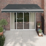 Tenda da Sole Retrattile Antracite 3x2,5 m Tessuto e Alluminio