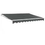 Tenda da Sole Retrattile Antracite 3x2,5 m Tessuto e Alluminio