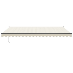 Tenda da Sole Retrattile Crema 5x3 m in Tessuto e Alluminio