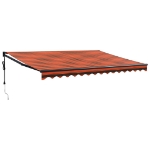 Tenda Sole Automatica Retrattile Arancione e Marrone 4,5x3 m
