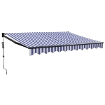 Tenda Sole Automatica Retrattile Blu e Bianca 3,5x2,5 m