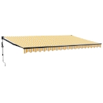 Tenda Sole Automatica Retrattile Gialla e Bianca 5x3 m