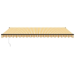 Tenda Sole Automatica Retrattile Gialla e Bianca 5x3 m