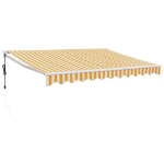Tenda Sole Automatica Retrattile Gialla e Bianca 3x2,5 m