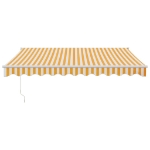 Tenda Sole Automatica Retrattile Gialla e Bianca 3x2,5 m