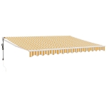 Tenda Sole Automatica Retrattile Gialla e Bianca 4x3 m