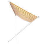 Tenda da Sole Retrattile 350x150 cm Giallo e Bianco