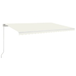 Tenda da Sole Retrattile Manuale con LED 500x300cm Crema