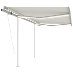 Tenda Automatica con Sensore Vento e LED 3x2,5 m Crema