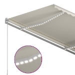 Tenda Automatica con Sensore Vento e LED 3x2,5 m Crema
