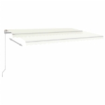 Tenda da Sole Retrattile Manuale LED 500x350 cm Crema