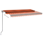 Tenda Sole Retrattile Automatica 400x350 cm Arancione e Marrone