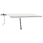 Tenda da Sole Retrattile Manuale LED 500x350 cm Crema
