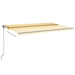 Tenda da Sole Retrattile Manuale 500x300cm Giallo e Bianco