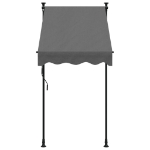 Tenda da Sole Retrattile Antracite 100x150 cm Tessuto e Acciaio