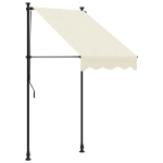 Tenda da Sole Retrattile Crema 100x150 cm in Tessuto e Acciaio
