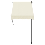 Tenda da Sole Retrattile Crema 100x150 cm in Tessuto e Acciaio
