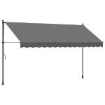 Tenda da Sole Retrattile Antracite 350x150 cm Tessuto e Acciaio