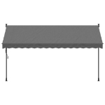 Tenda da Sole Retrattile Antracite 350x150 cm Tessuto e Acciaio