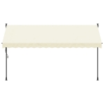 Tenda da Sole Retrattile Crema 350x150 cm in Tessuto e Acciaio