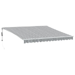 Tenda Sole Retrattile Automatica 400x350 cm Antracite e Bianco