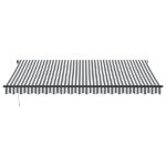 Tenda da Sole Retrattile Manuale Antracite e Bianco 450x350 cm