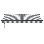 Tenda Retrattile Automatica Antracite e Bianco 350x250 cm
