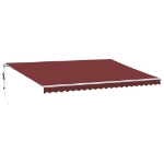 Tenda da Sole Retrattile Automatica con LED Bordò 500x350 cm