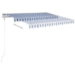 Tenda da Sole Retrattile Automatica 300x250 cm Blu e Bianca