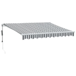 Tenda Sole Retrattile Automatica 300x250 cm Antracite e Bianco