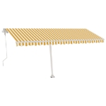 Tenda da Sole Autoportante Automatica 500x350 cm Gialla Bianca