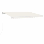 Tenda da Sole Retrattile Manuale con LED 400x300 cm Crema