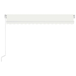 Tenda da Sole Retrattile Manuale con LED 400x300 cm Crema