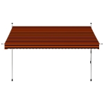 Tenda da Sole Retrattile Manuale 300 cm Arancione e Marrone