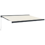 Tenda da Sole Retrattile Crema 4x3 m in Tessuto e Alluminio