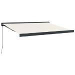 Tenda da Sole Retrattile Crema 3x2,5 m in Tessuto e Alluminio