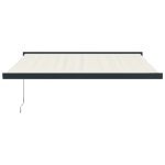Tenda da Sole Retrattile Crema 3x2,5 m in Tessuto e Alluminio
