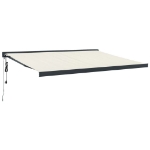 Tenda da Sole Retrattile Crema 4x3 m in Tessuto e Alluminio