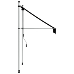 Tenda da Sole Retrattile Manuale 100 cm Antracite