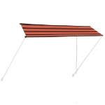 Tenda da Sole Retrattile 300x150 cm Arancione e Marrone