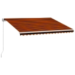 Tenda da Sole Retrattile Manuale 450x300 cm Arancione e Marrone