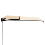 Tenda da Sole Manuale con LED 300x250 cm Gialla e Bianca