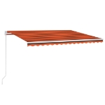 Tenda da Sole Retrattile Manuale 450x350 cm Arancione e Marrone