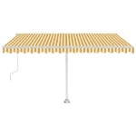Tenda da Sole Autoportante Automatica 450x350 cm Gialla Bianca