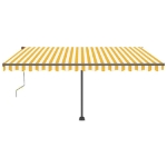 Tenda da Sole Autoportante Automatica 400x350 cm Gialla Bianca