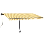 Tenda da Sole Autoportante Automatica 400x350 cm Gialla Bianca