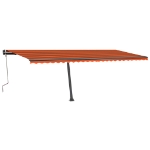 Tenda da Sole Autoportante Manuale 600x350cm Arancione/Marrone