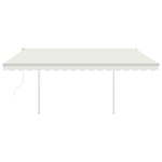Tenda da Sole Retrattile Automatica con Pali 4x3 m Crema