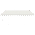 Tenda da Sole Retrattile Manuale con LED 4x3,5 m Crema